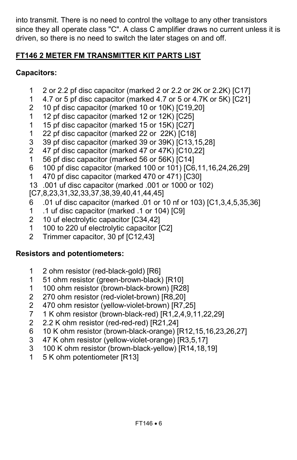 Ramsey Electronics FT146 User Manual | Page 6 / 28