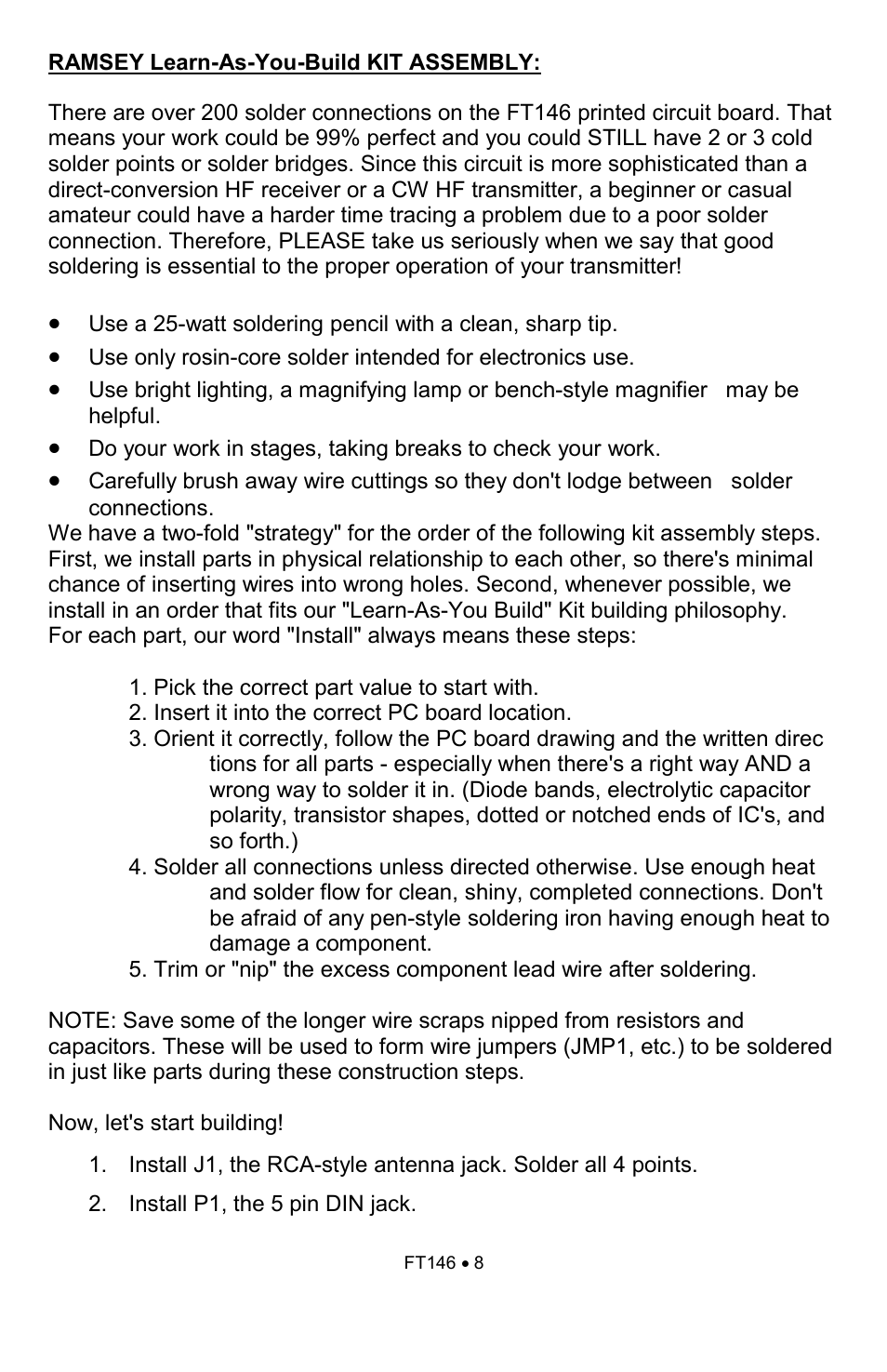 Ramsey Electronics FT146 User Manual | Page 8 / 28