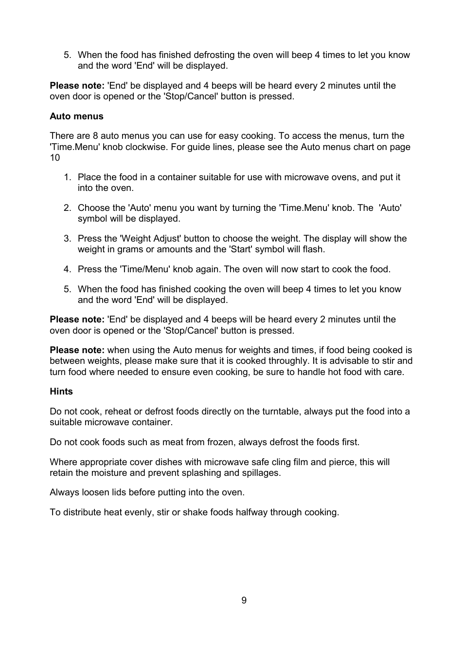 RUSSELL HOBBS 17 Litre Piano Black Microwave Oven RHM1714B User Manual | Page 10 / 18