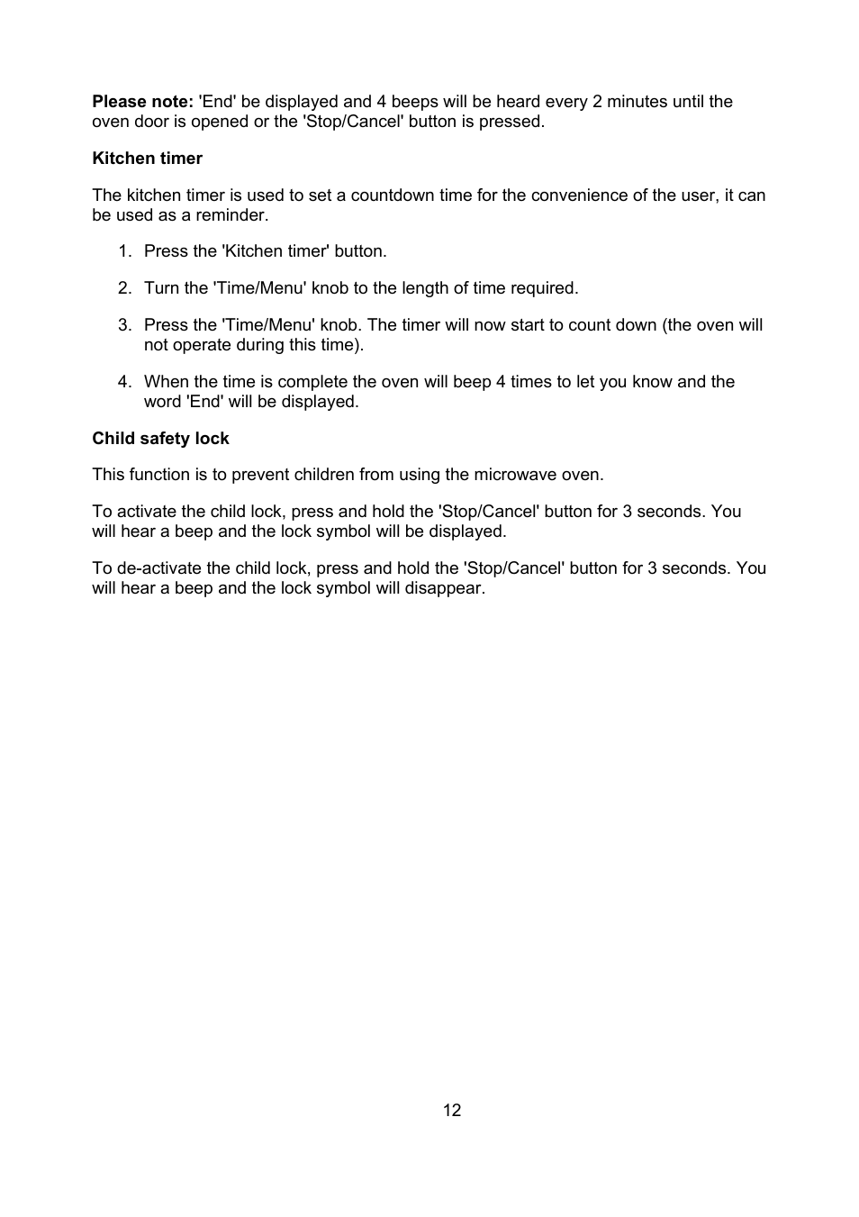 RUSSELL HOBBS 17 Litre Piano Black Microwave Oven RHM1714B User Manual | Page 13 / 18