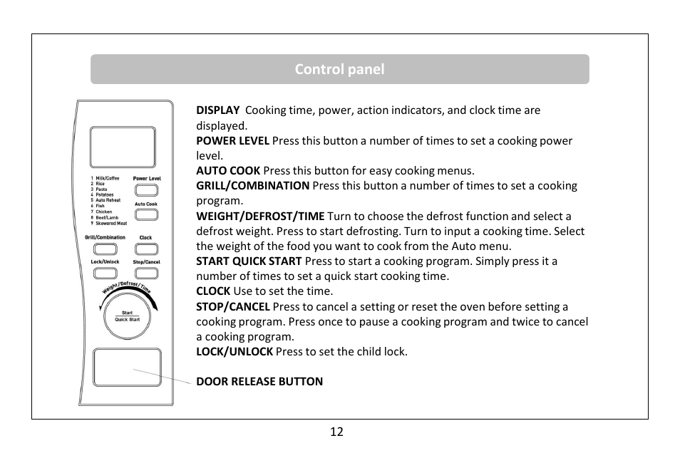 RUSSELL HOBBS 20 Litre microwave oven RHM2010S(-H) User Manual | Page 14 / 36