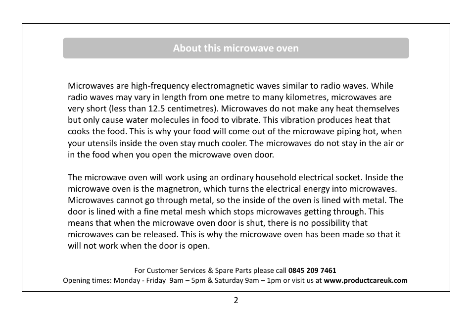 About this microwave oven | RUSSELL HOBBS 20 Litre microwave oven RHM2010S(-H) User Manual | Page 4 / 36