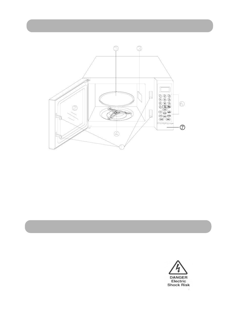 Feature diagram, Connection to the mains supply | RUSSELL HOBBS RHM1719B User Manual | Page 6 / 14