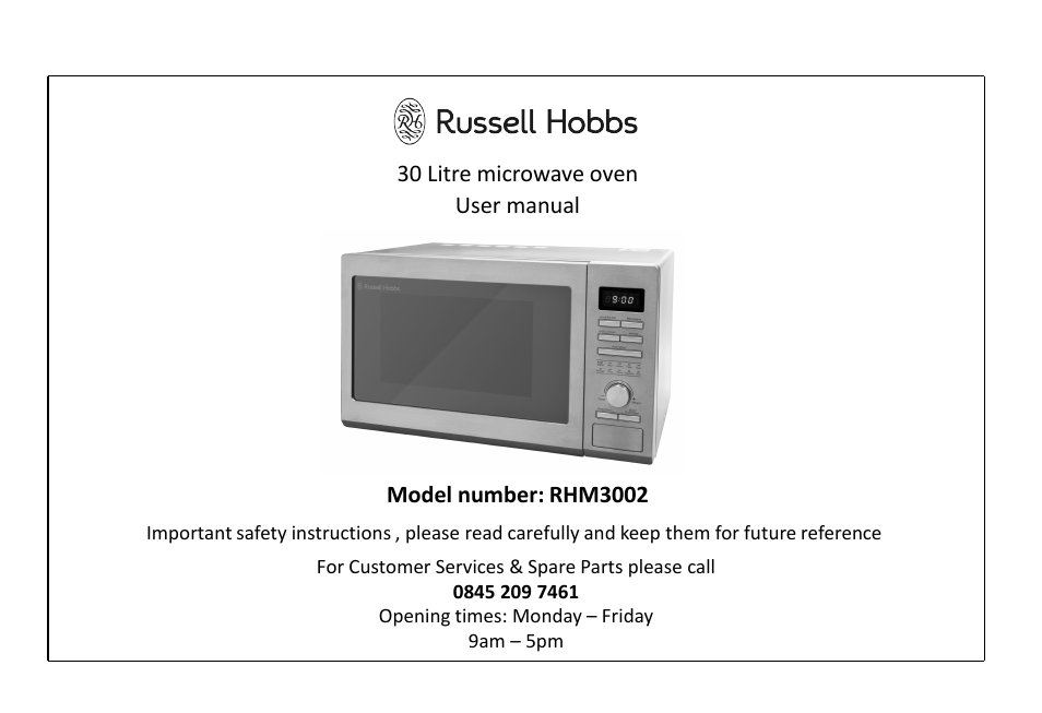 RUSSELL HOBBS RHM3002 User Manual | 36 pages