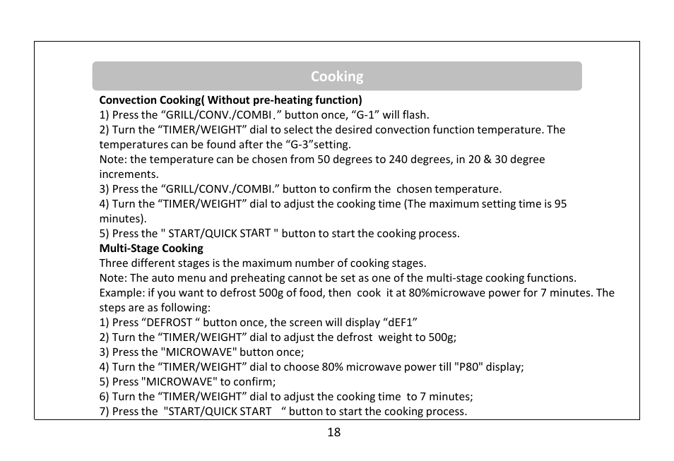 Cooking | RUSSELL HOBBS RHM3002 User Manual | Page 19 / 36