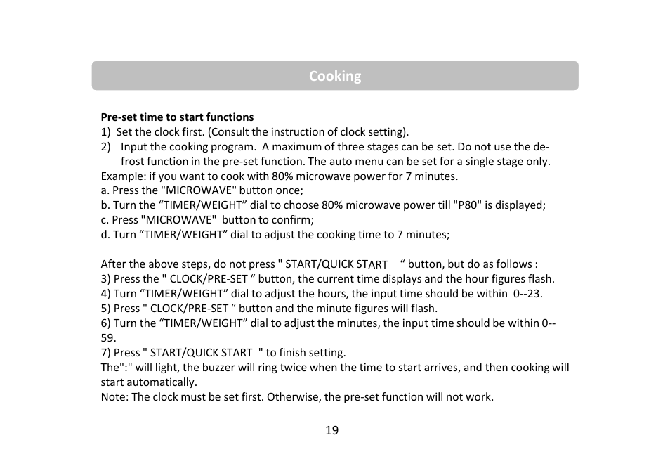 Cooking | RUSSELL HOBBS RHM3002 User Manual | Page 20 / 36