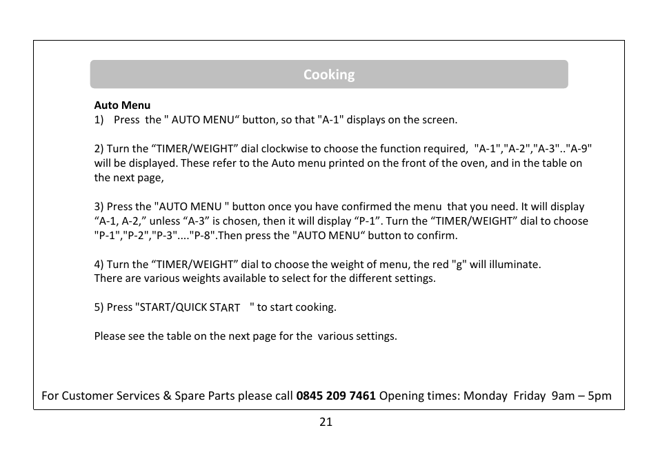 Cooking | RUSSELL HOBBS RHM3002 User Manual | Page 22 / 36