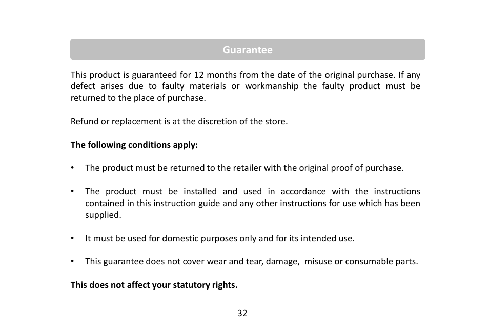 RUSSELL HOBBS RHM3002 User Manual | Page 33 / 36