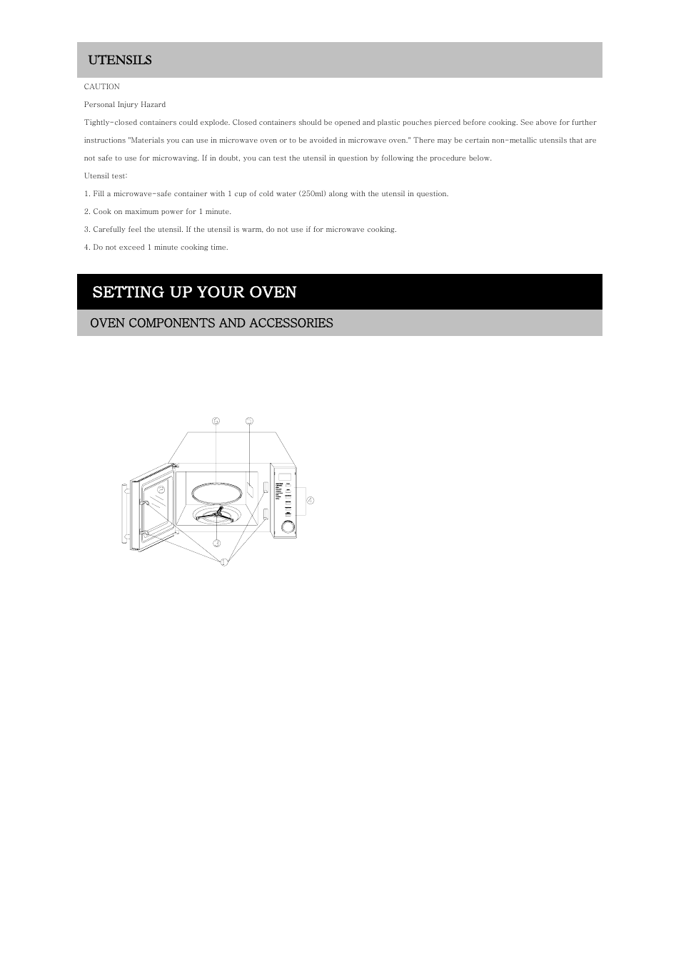 Setting up your oven, 7utensils | RUSSELL HOBBS RHM2017 User Manual | Page 7 / 20