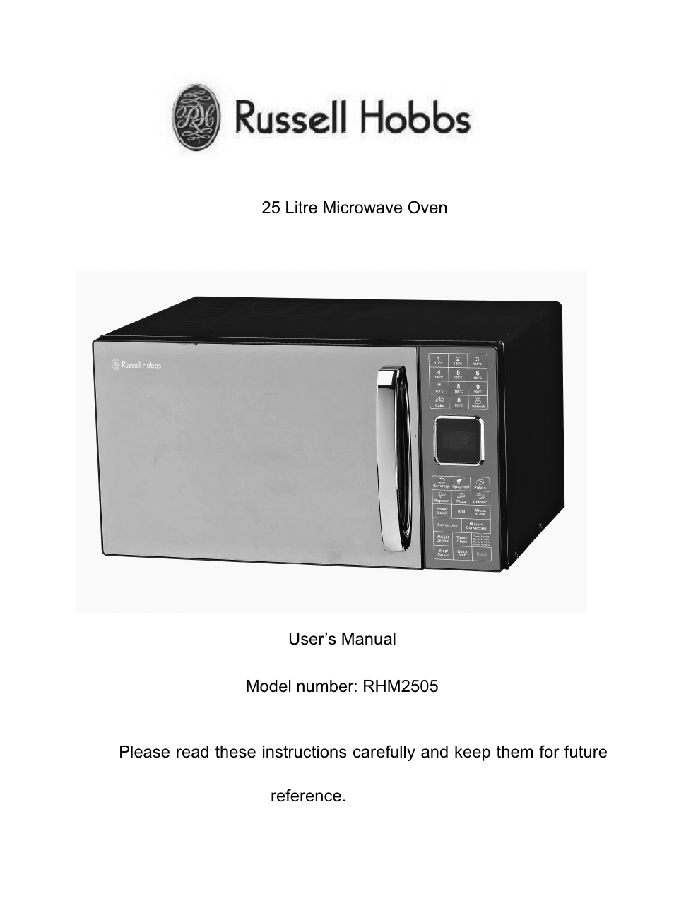 RUSSELL HOBBS RHM2505 User Manual | 25 pages