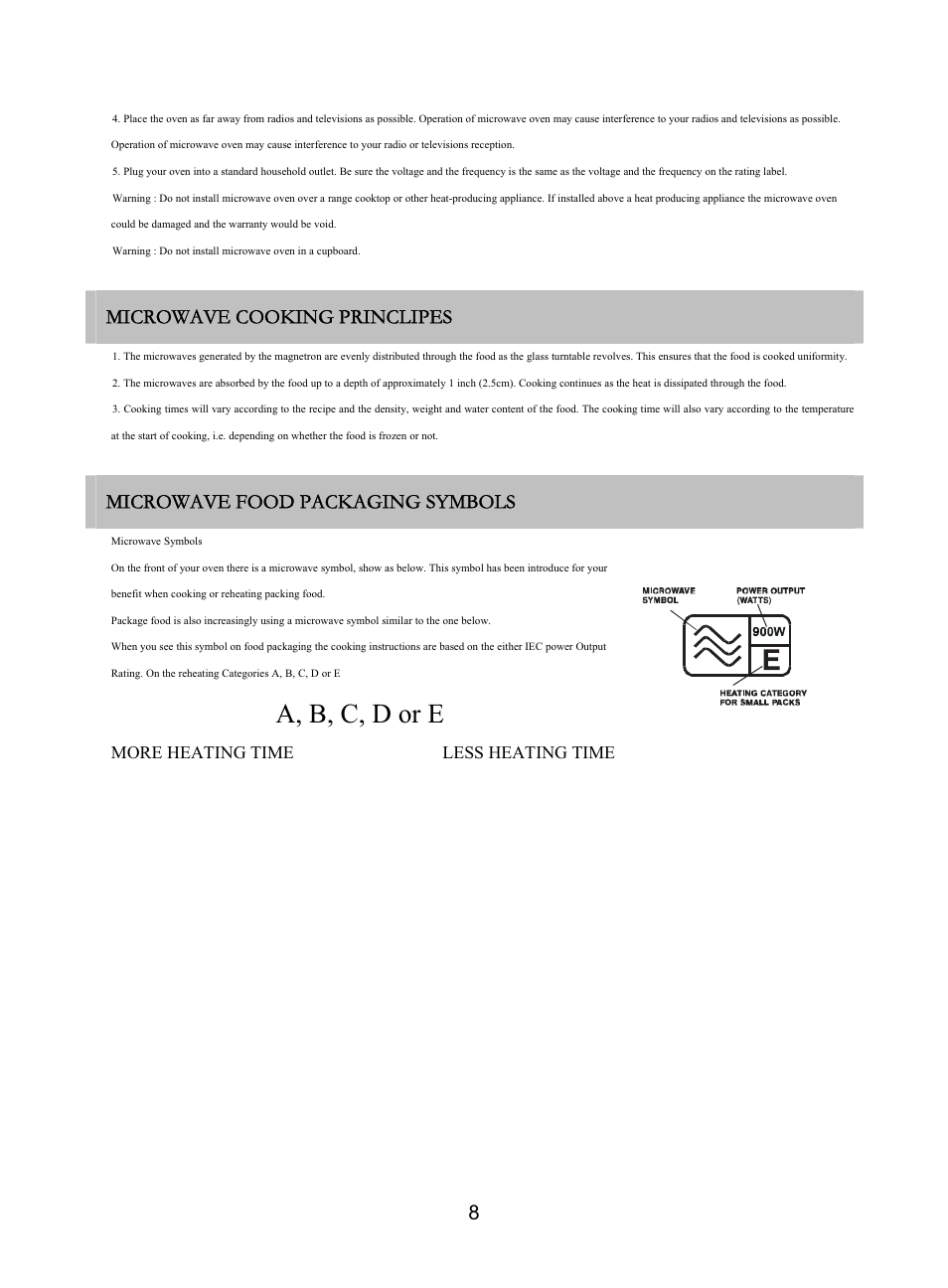 A, b, c, d or e | RUSSELL HOBBS RHM2505 User Manual | Page 9 / 25