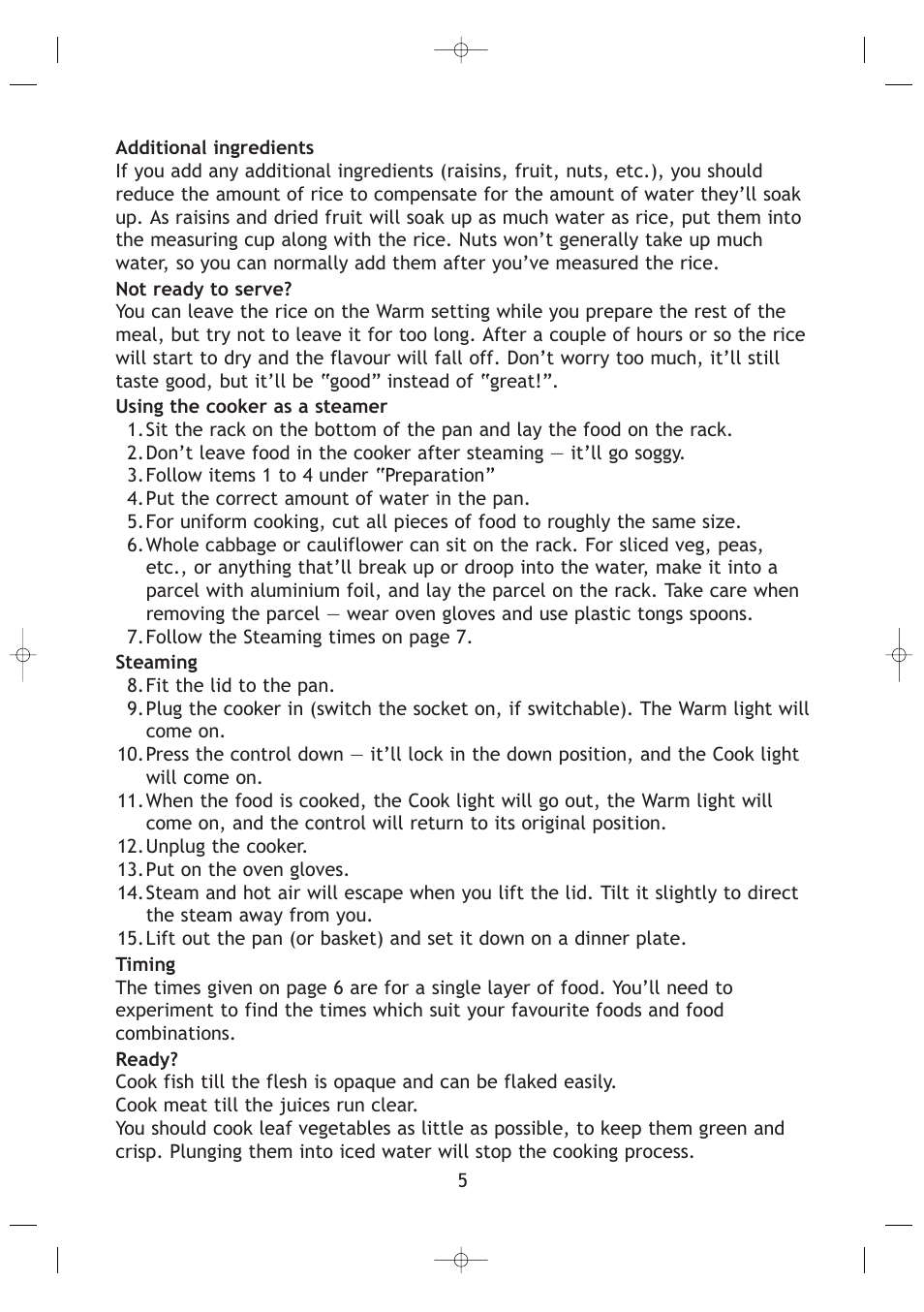 RUSSELL HOBBS JOYCE_RH_10950_IB_25-4-03 User Manual | Page 5 / 8