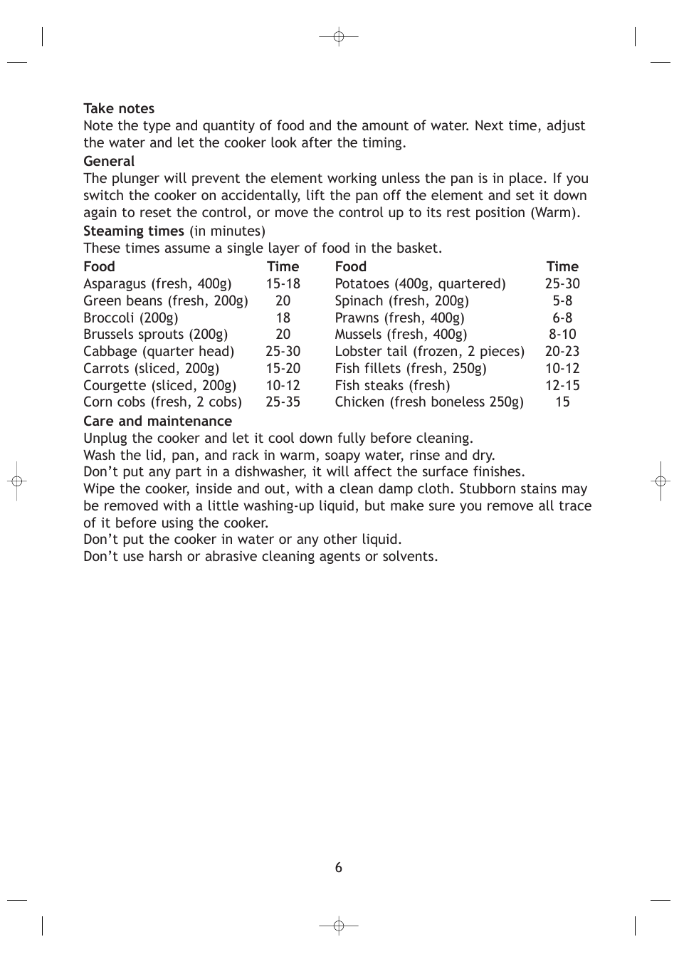 RUSSELL HOBBS JOYCE_RH_10950_IB_25-4-03 User Manual | Page 6 / 8