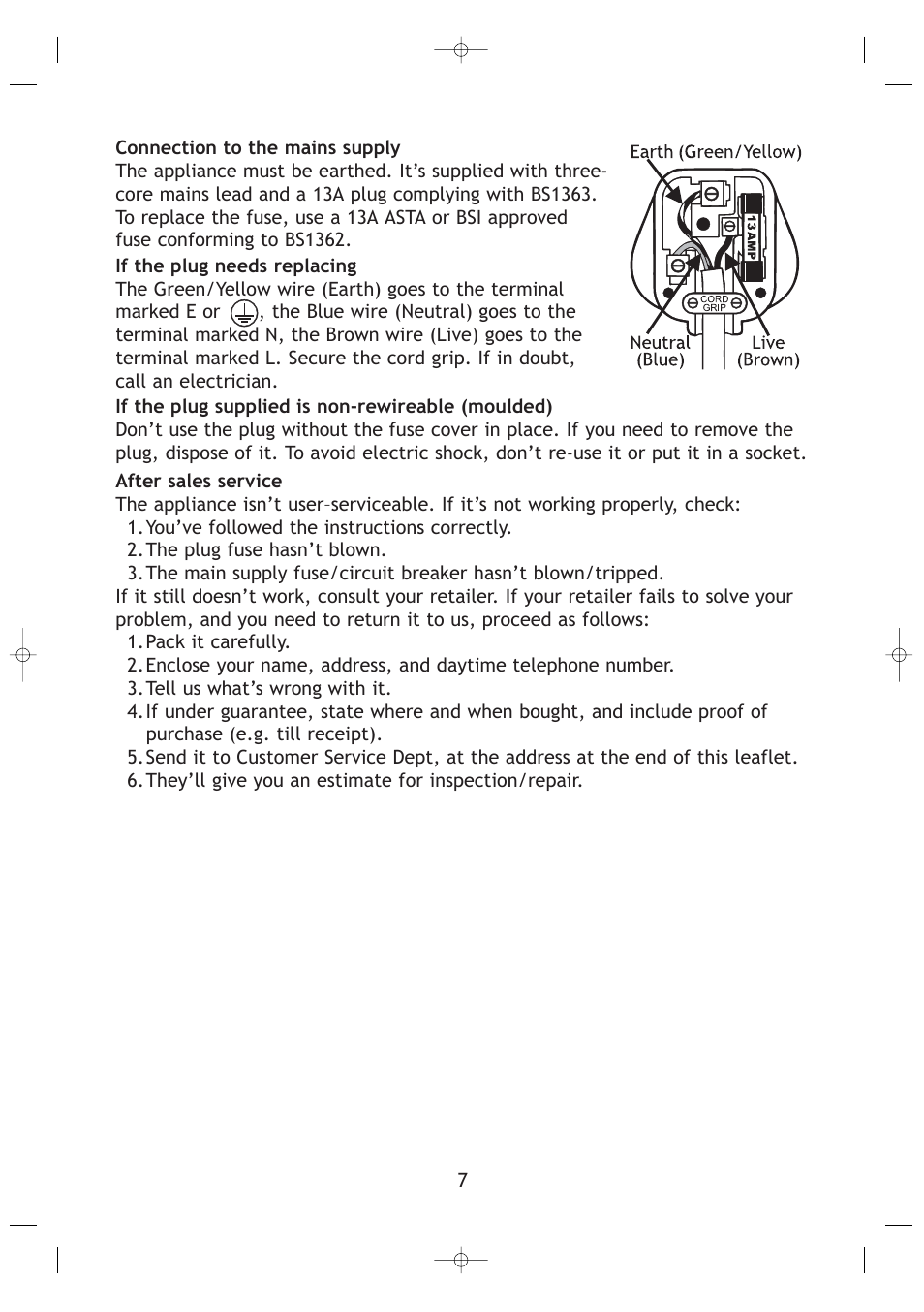 RUSSELL HOBBS JOYCE_RH_10950_IB_25-4-03 User Manual | Page 7 / 8