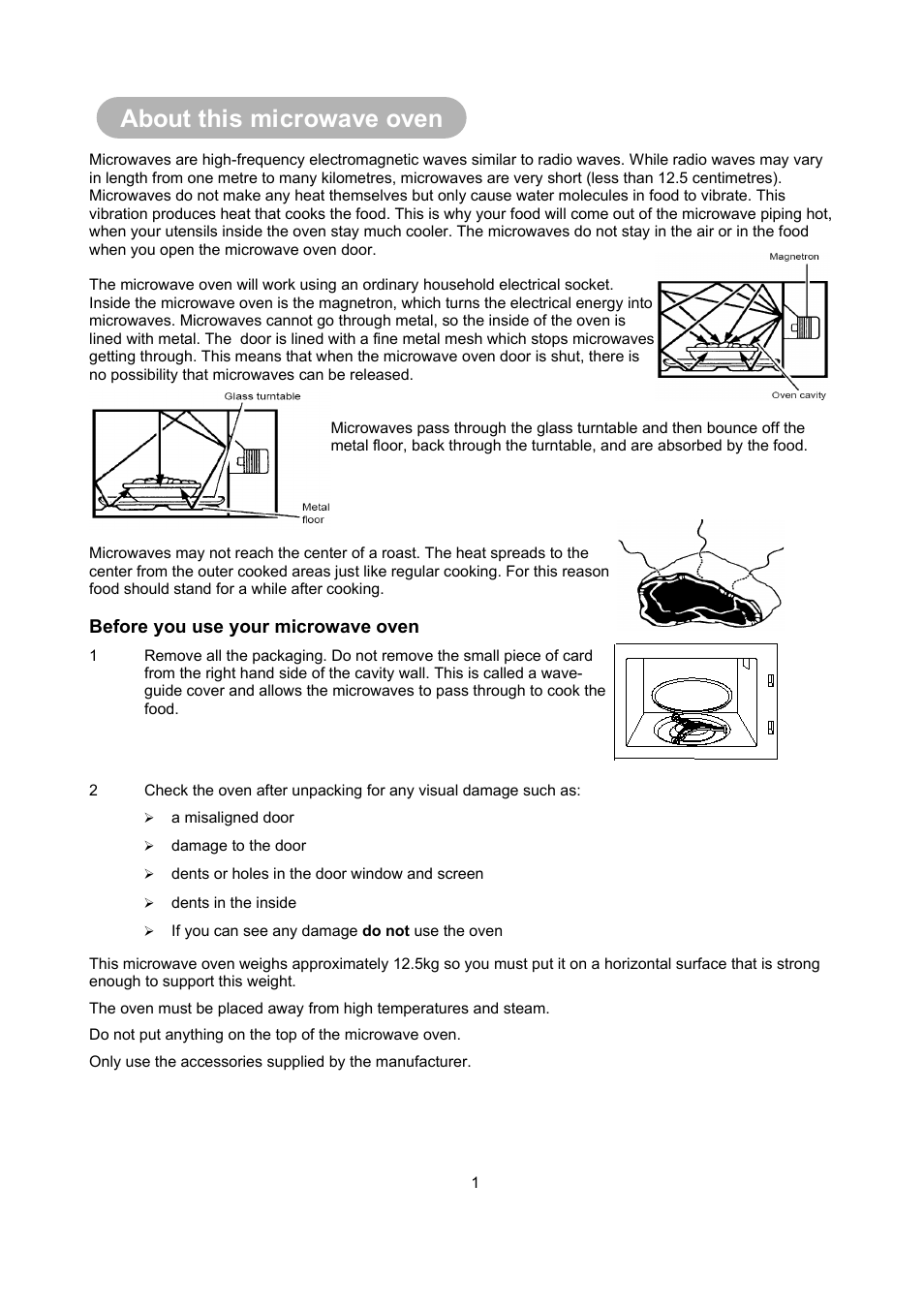 About this microwave oven | RUSSELL HOBBS RHM2013 User Manual | Page 3 / 18