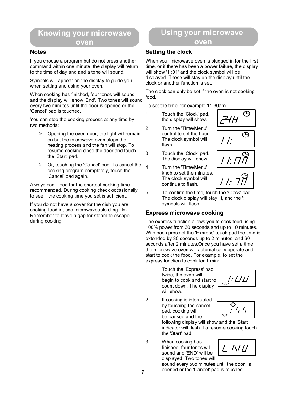 Knowing your microwave oven, Using your microwave oven | RUSSELL HOBBS RHM2013 User Manual | Page 9 / 18