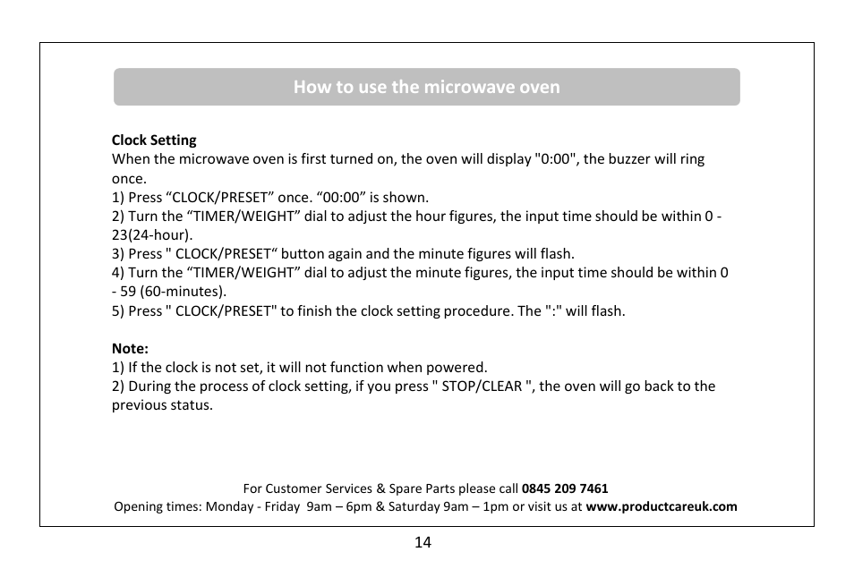 How to use the microwave oven | RUSSELL HOBBS microwave oven RHM2560CG User Manual | Page 15 / 36