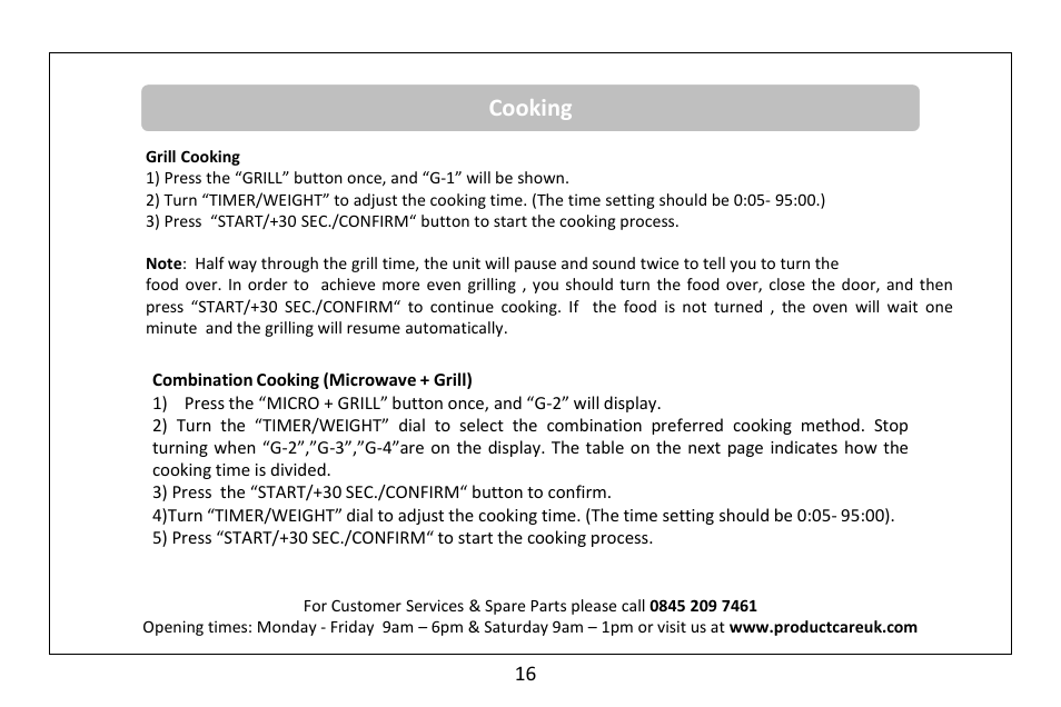 Cooking | RUSSELL HOBBS microwave oven RHM2560CG User Manual | Page 17 / 36
