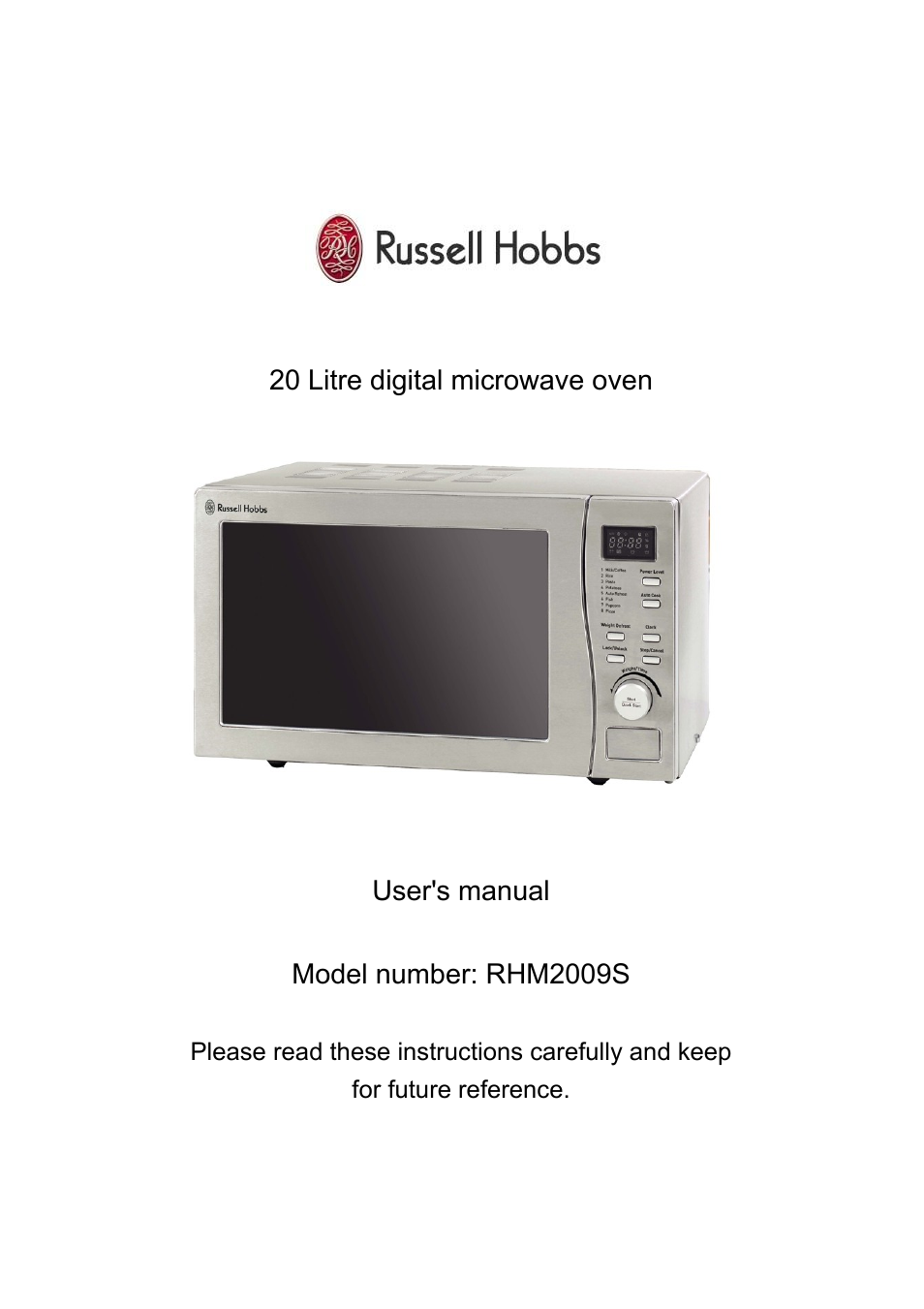 RUSSELL HOBBS RHM2009S User Manual | 16 pages