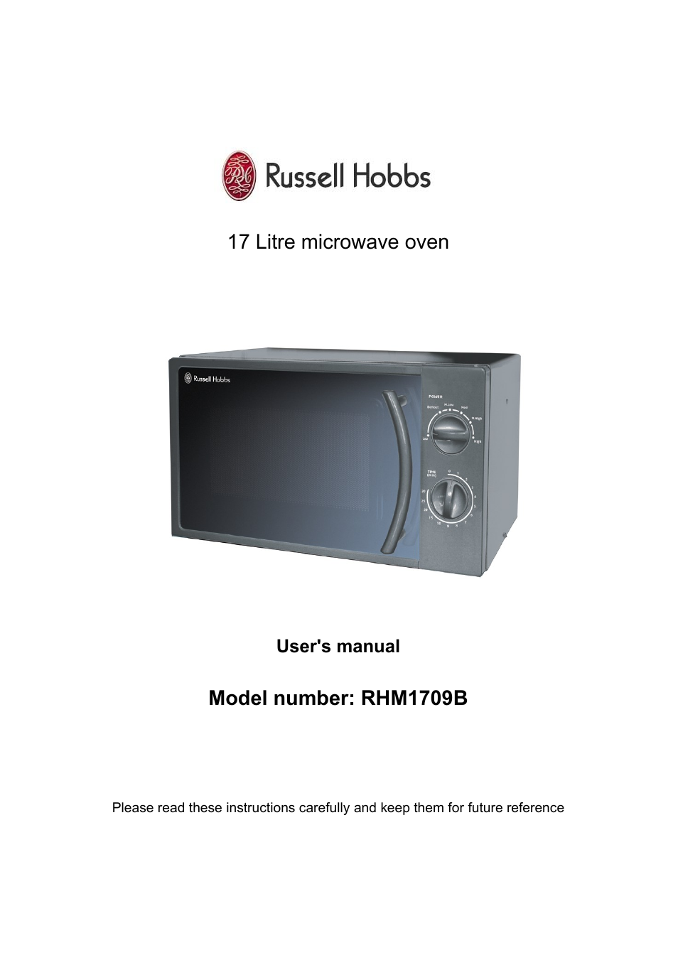 RUSSELL HOBBS RHM1709B User Manual | 12 pages