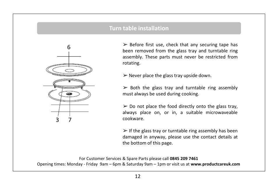 RUSSELL HOBBS 30 Litre Microwave Oven RHM3003 User Manual | Page 13 / 36