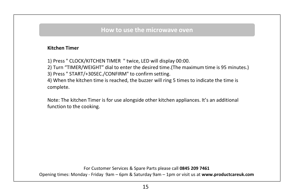 How to use the microwave oven | RUSSELL HOBBS 30 Litre Microwave Oven RHM3003 User Manual | Page 16 / 36
