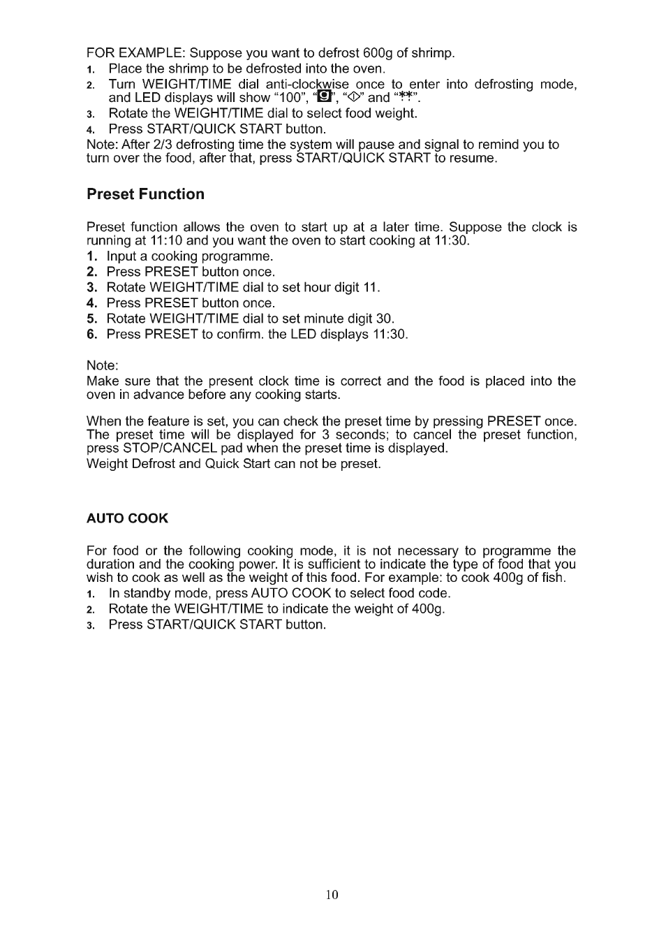 RUSSELL HOBBS 20 Litre Digital Microwave With Grill RHM2031 User Manual | Page 10 / 16