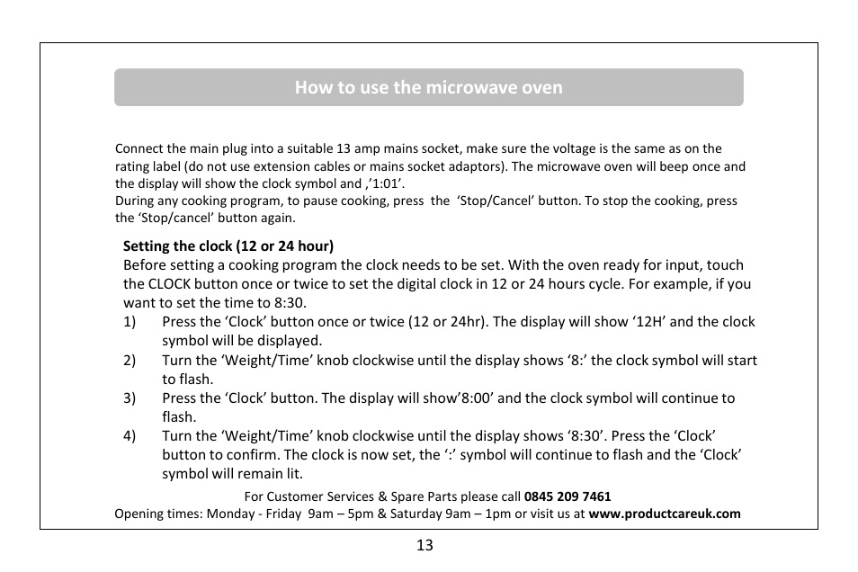 How to use the microwave oven | RUSSELL HOBBS RHM2080BR User Manual | Page 15 / 32