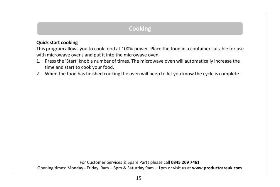 Cooking | RUSSELL HOBBS RHM2080BR User Manual | Page 17 / 32