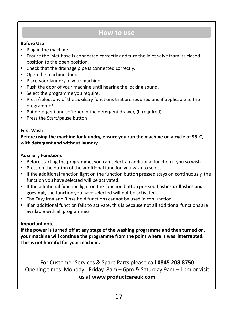 How to use | RUSSELL HOBBS Russel Hobbs Spin Speed Washing Machine RHWM61200B User Manual | Page 18 / 32