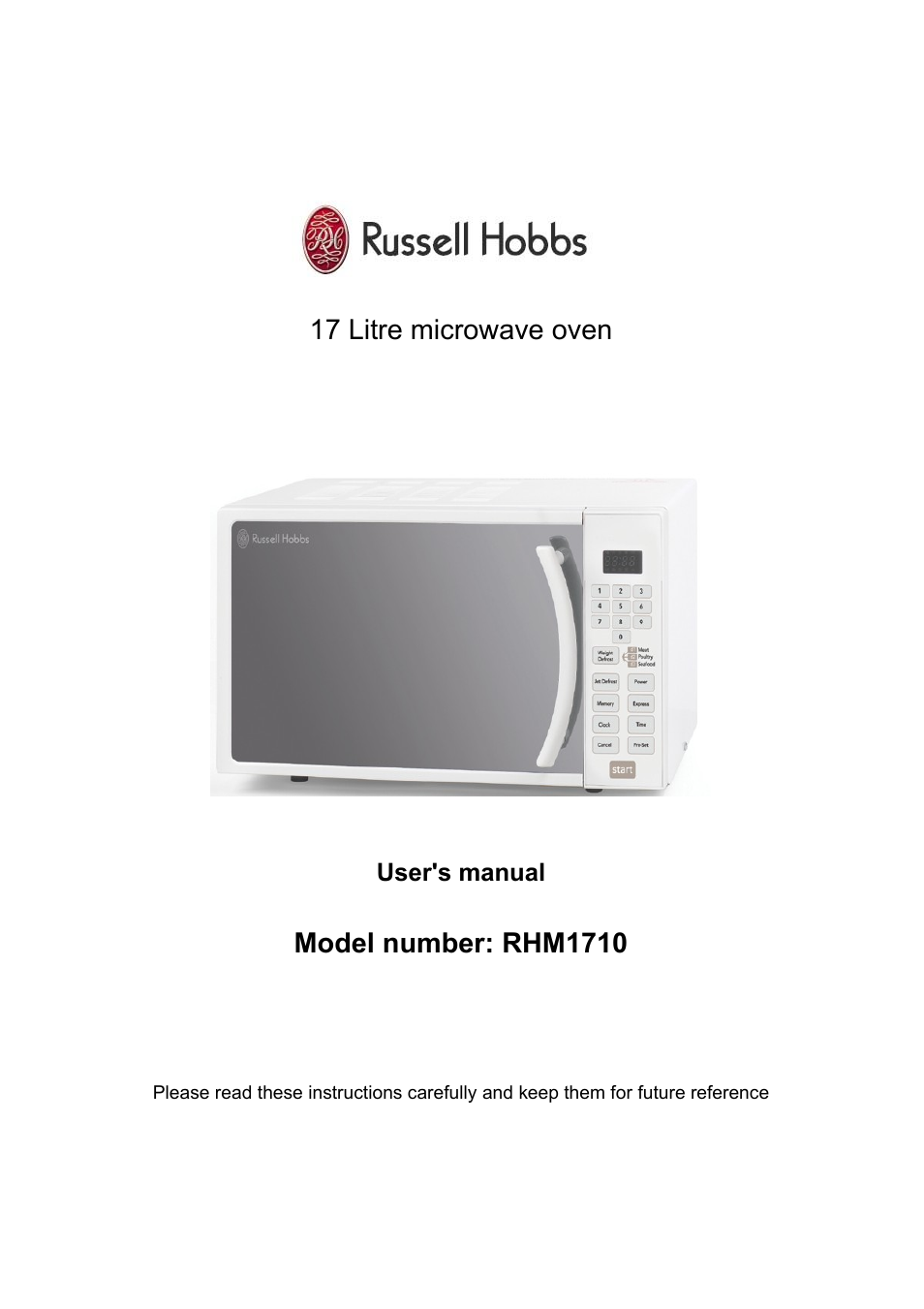 RUSSELL HOBBS RHM1710 User Manual | 18 pages