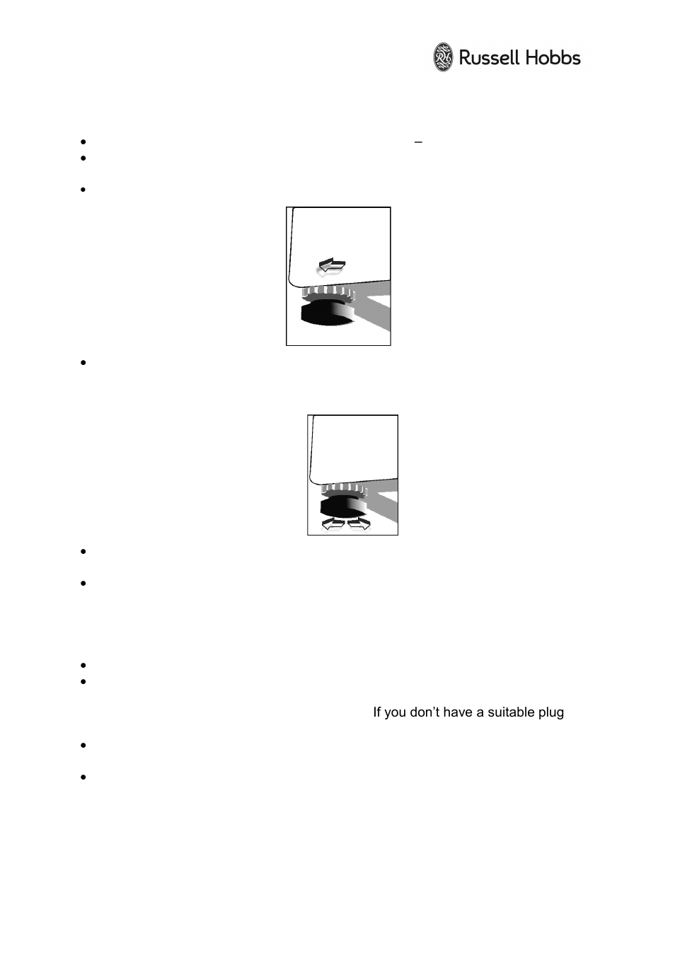 Leveling the machine, Electrical connection, Water inlet connection | RUSSELL HOBBS Washing Machine RH1042 User Manual | Page 6 / 22