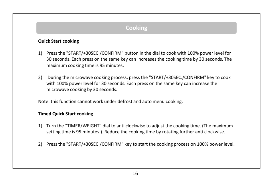 Cooking | RUSSELL HOBBS Russel Hobbs 23 Litre Microwave Oven RHM2362S User Manual | Page 17 / 32