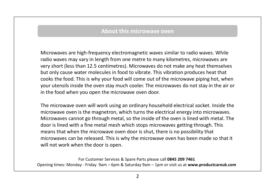 About this microwave oven | RUSSELL HOBBS 20 Litre Microwave Oven RHM2063B User Manual | Page 3 / 32