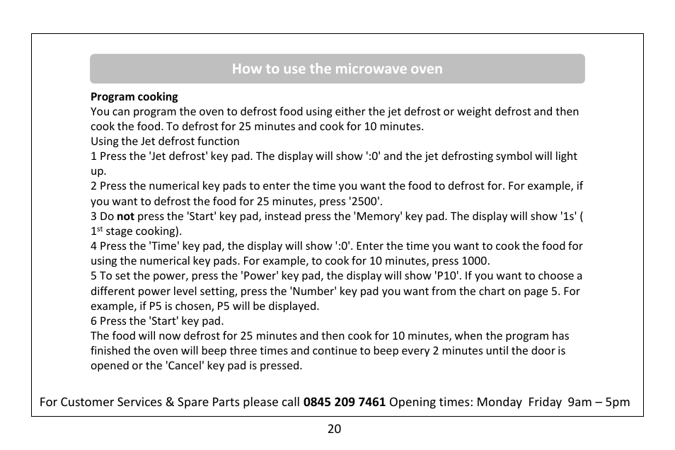 How to use the microwave oven | RUSSELL HOBBS 20 Litre microwave oven RHM2041S User Manual | Page 22 / 36