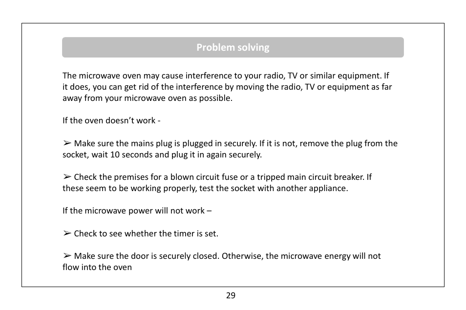 RUSSELL HOBBS 20 Litre microwave oven RHM2041S User Manual | Page 31 / 36