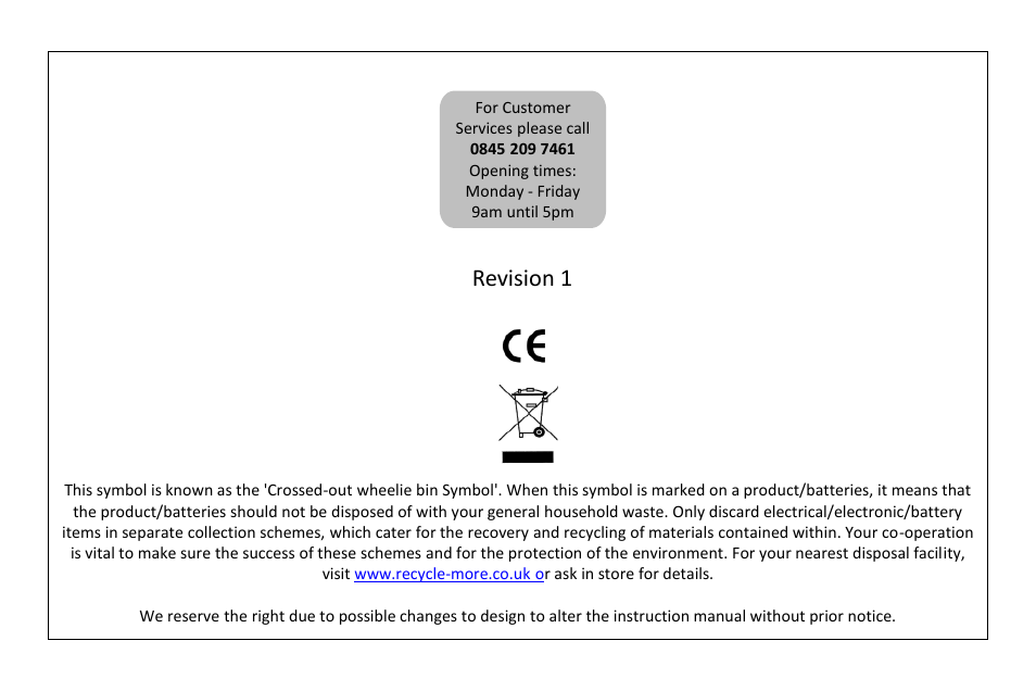 Revision 1 | RUSSELL HOBBS 20 Litre microwave oven RHM2041S User Manual | Page 36 / 36