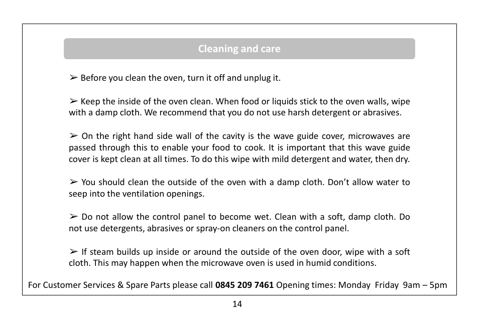 RUSSELL HOBBS 20 Litre microwave oven RHM2061B User Manual | Page 15 / 24