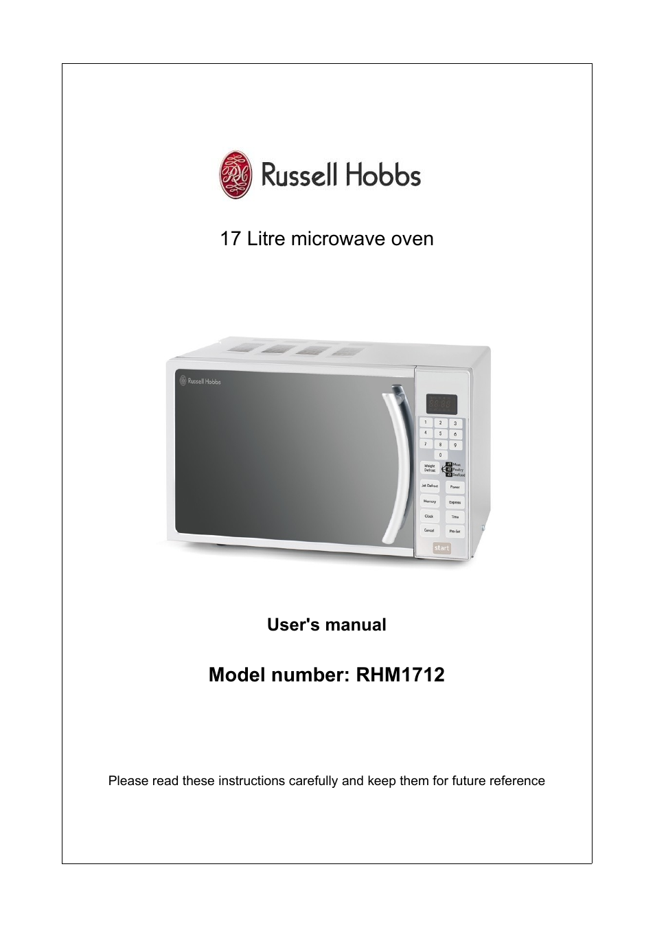 RUSSELL HOBBS RHM1712 User Manual | 18 pages