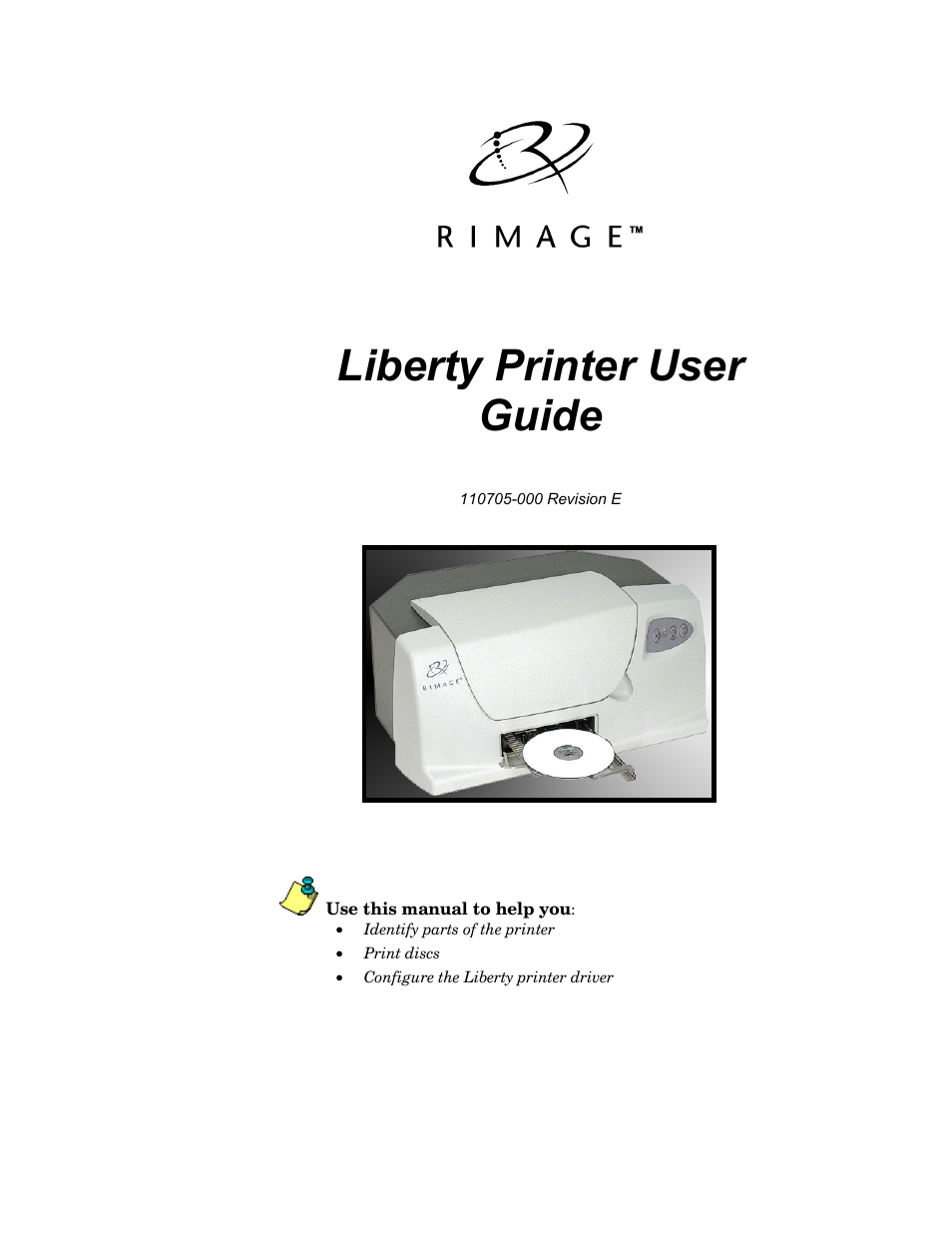 Rimage 110705-000 User Manual | 30 pages