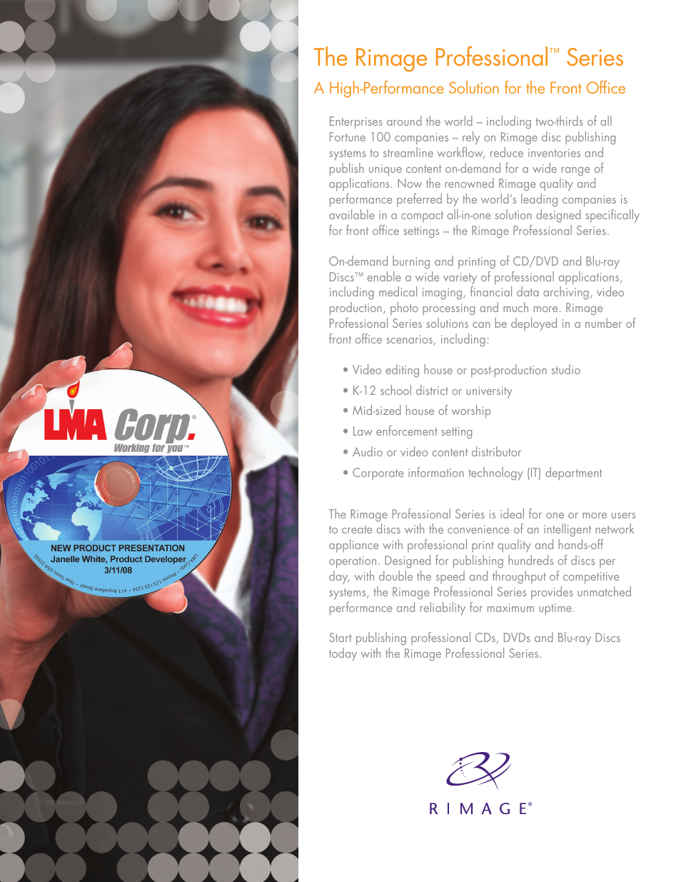 Rimage Professional 5100N User Manual | 4 pages