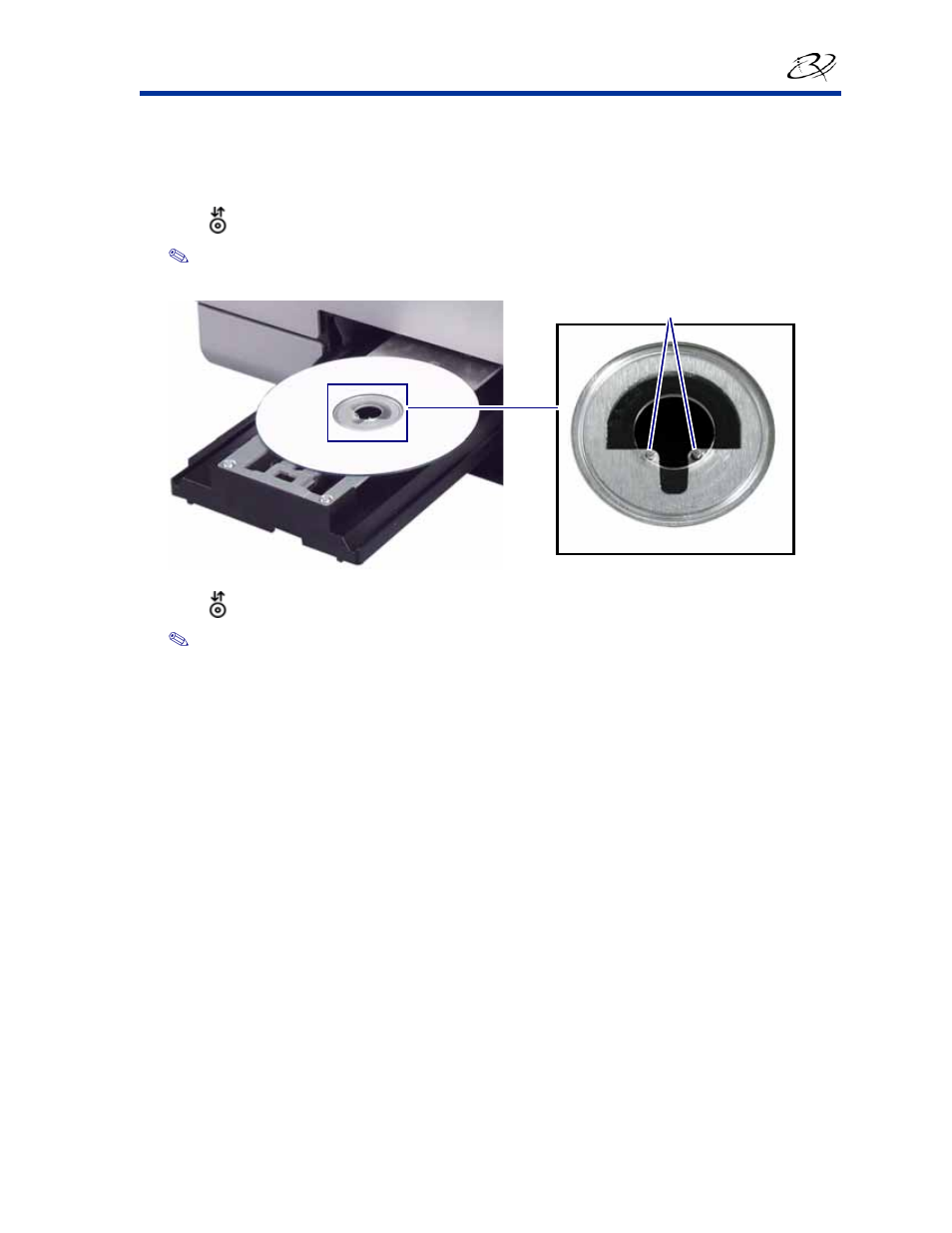 Place a disc onto the printer tray | Rimage 480i User Manual | Page 17 / 28