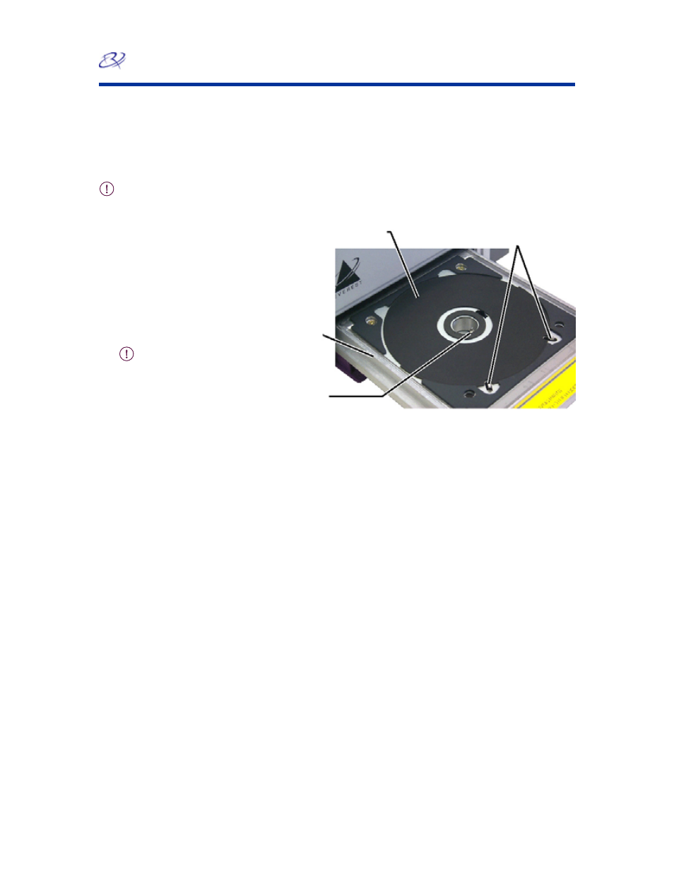 Collocazione di un cd sul cassetto della stampante | Rimage EverestTM Printer User Manual | Page 211 / 234