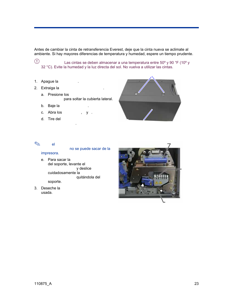 Cambio de la cinta de retransferencia | Rimage Everest III User Manual | Page 152 / 246