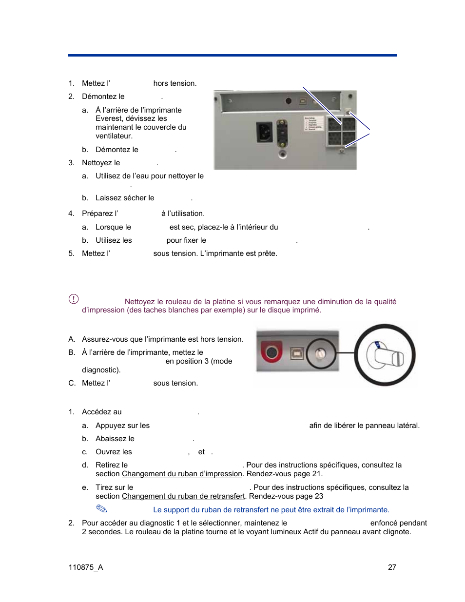 Nettoyage du filtre à air | Rimage Everest III User Manual | Page 197 / 246