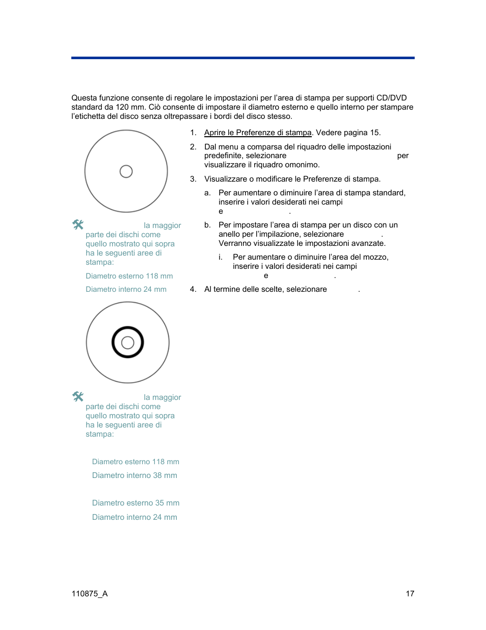 Impostazione dell’area di stampa (macintosh) | Rimage Everest III User Manual | Page 228 / 246