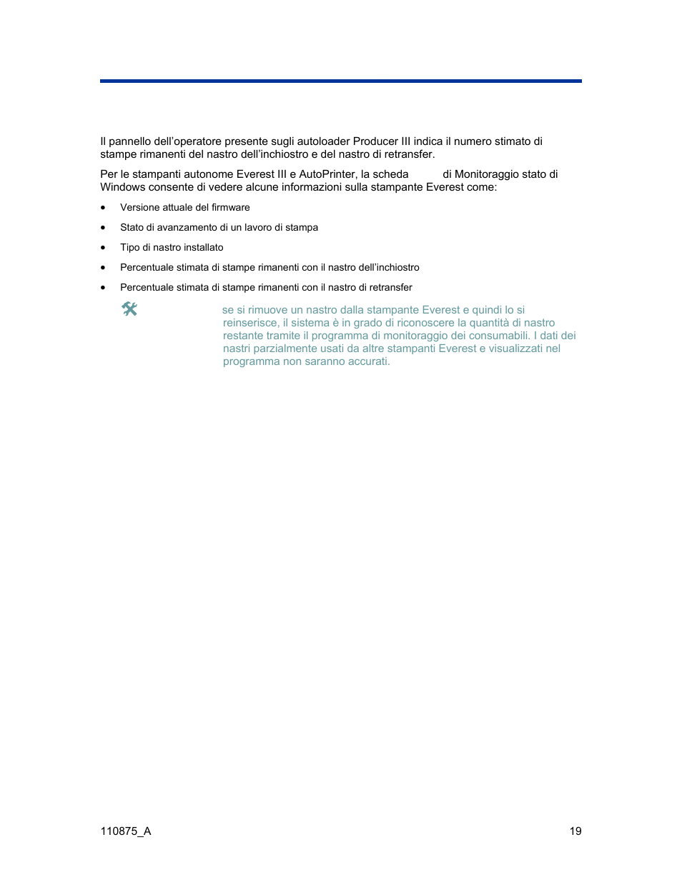 Controllo del nastro rimanente | Rimage Everest III User Manual | Page 230 / 246