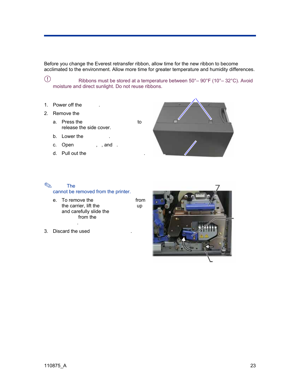 Changing the retransfer ribbon | Rimage Everest III User Manual | Page 29 / 246