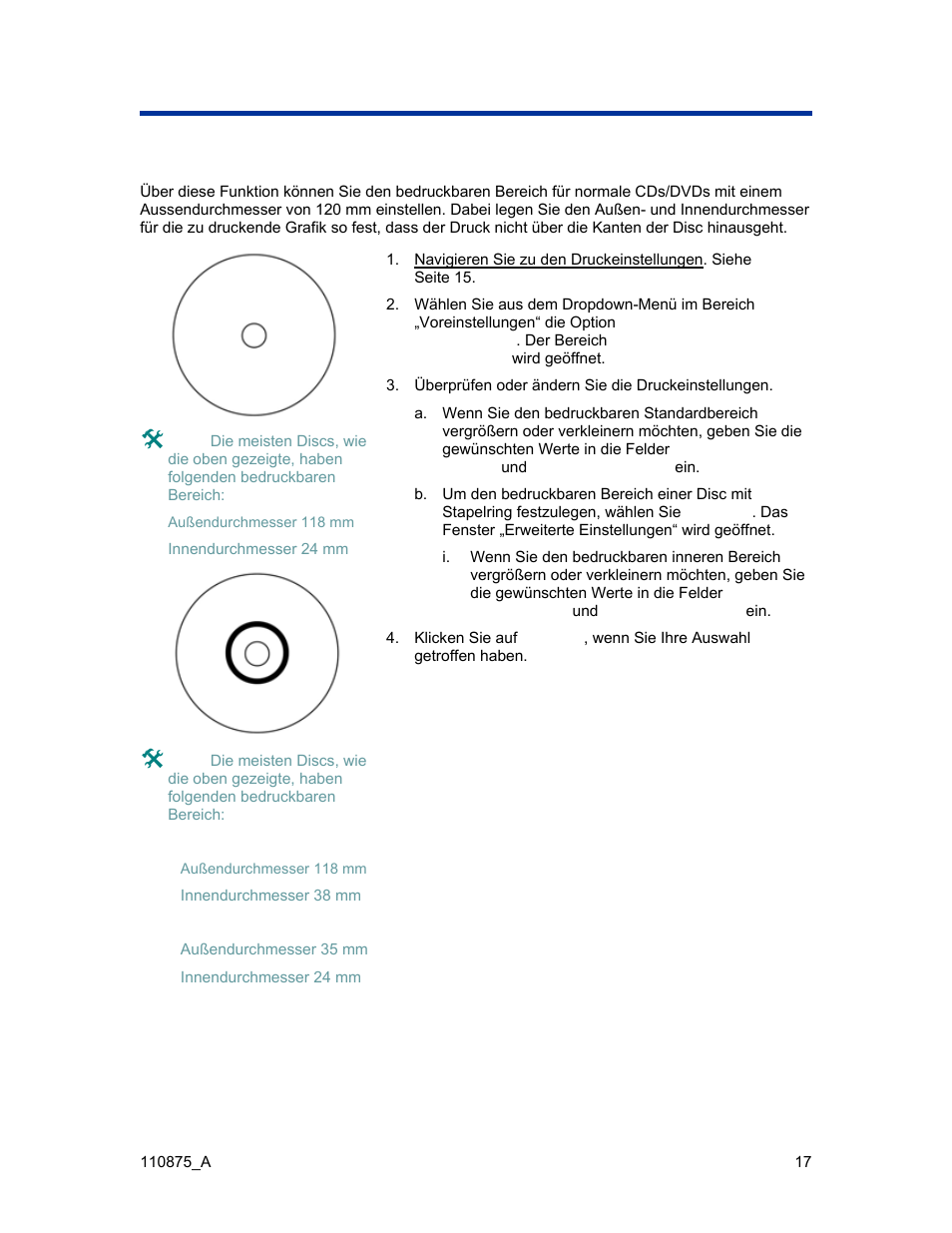 Bedruckbaren bereich festlegen (macintosh) | Rimage Everest III User Manual | Page 64 / 246