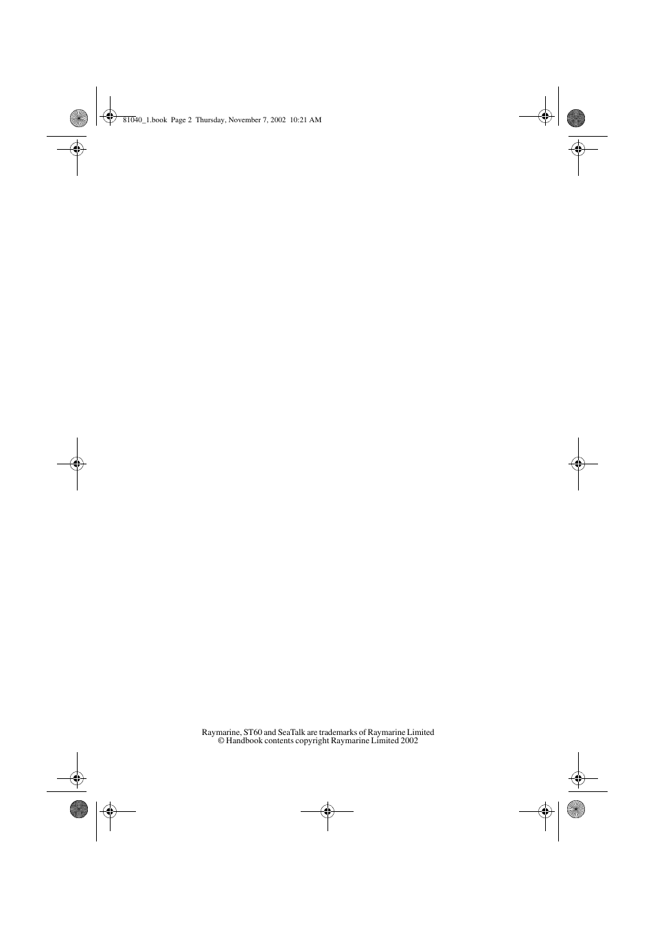Raymarine ST60 Tridata User Manual | Page 2 / 58